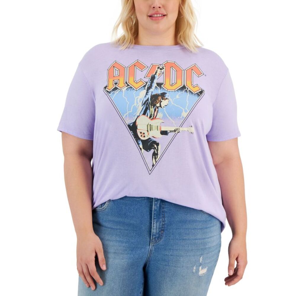Trendy Plus Size AC/DC Lightning Graphic T-Shirt